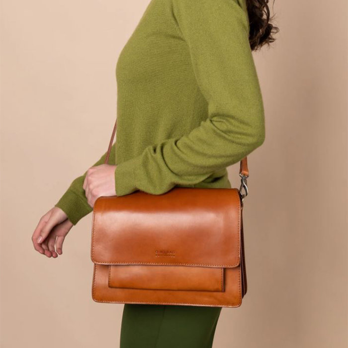 O MY BAG Schoudertas Harper Cognac Classic Leather