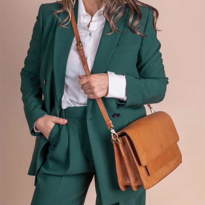 O MY BAG Schoudertas Harper Cognac Classic Leather