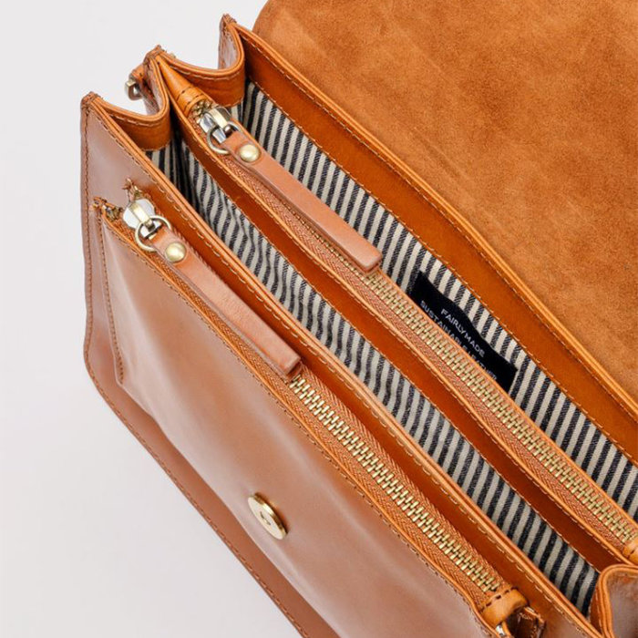 O MY BAG Schoudertas Harper Cognac Classic Leather