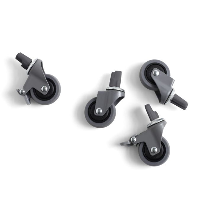 HAY Colour Crate Wheels - Medium - Grey (set van 4)