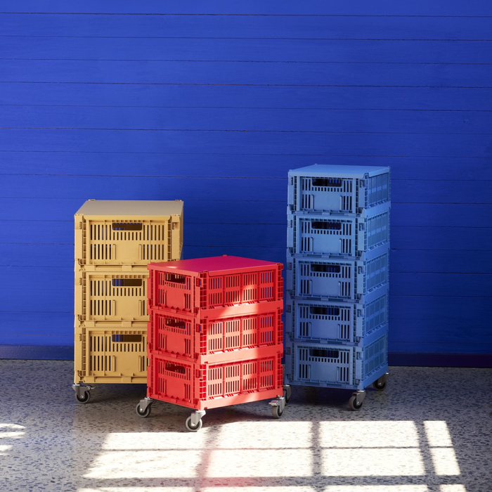 HAY Colour Crate Wheels - Medium - Grey (set van 4)