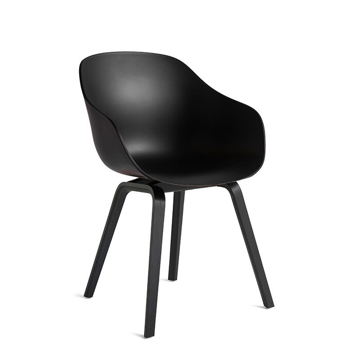 HAY AAC222 - black lacquered oak frame