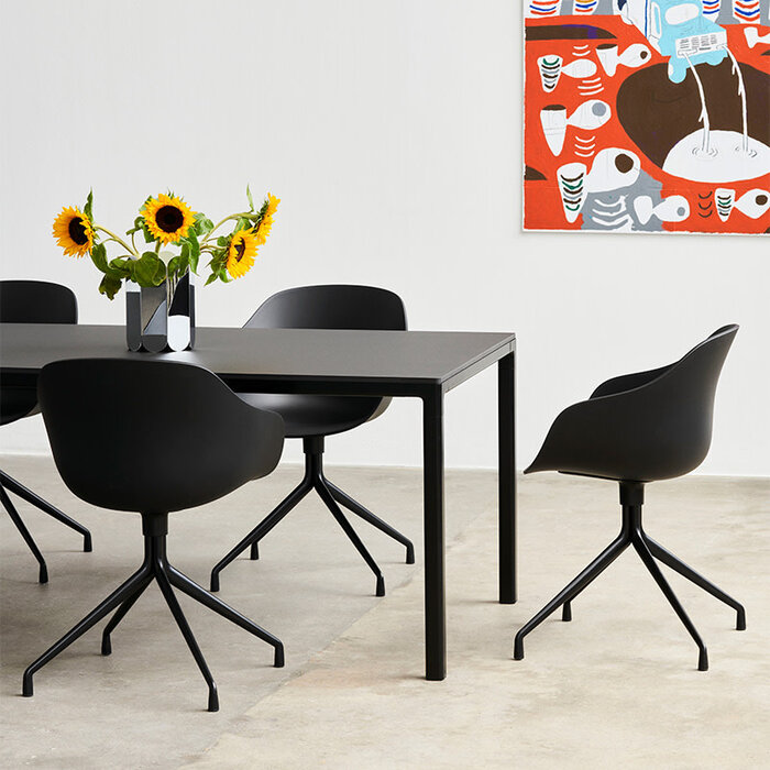 HAY AAC220 - black alu 4 star swivel frame