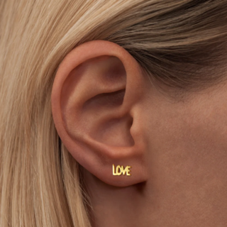 LULU Copenhagen Boucle d'oreille Love (1 pièce) - Or