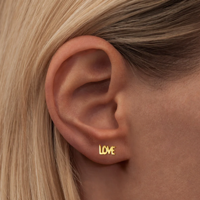 LULU Copenhagen Boucle d'oreille Love (1 pièce) - Or