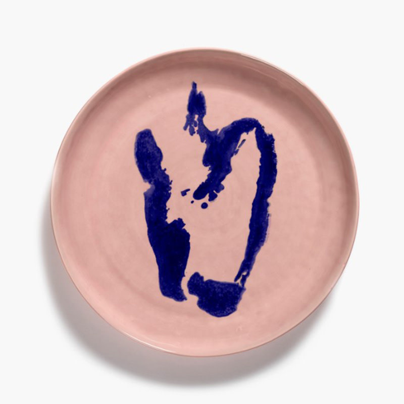 Serax Feast serving plate S Pink/pepper blue - Ø 35 x H 4 cm - Ottolenghi