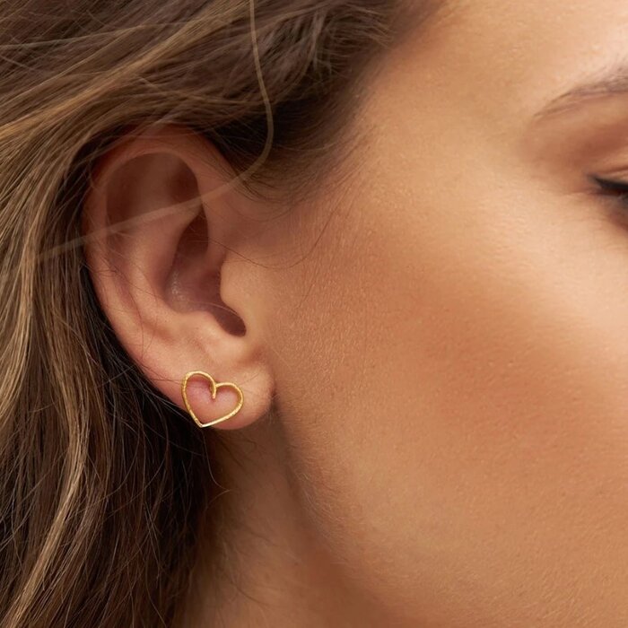 LULU Copenhagen Oorring Happy Heart (1 stuk) - Goud