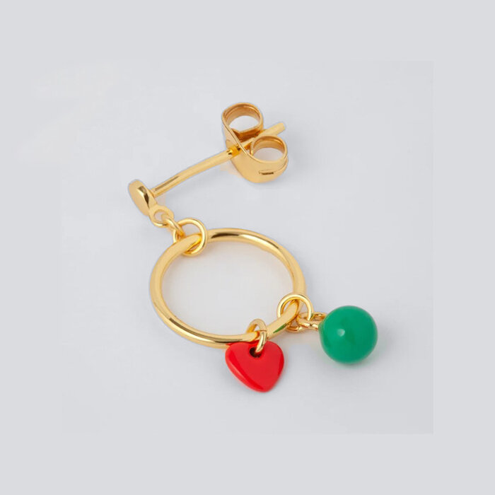 LULU Copenhagen Oorring Topping Short Loop (1 stuk) - Goud