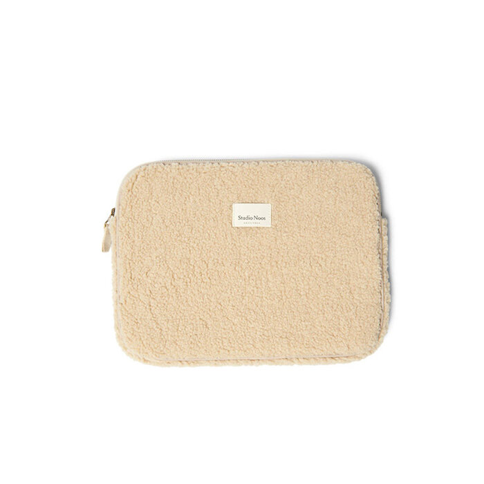 Studio Noos Ecru Teddy Laptop Sleeve 13inch