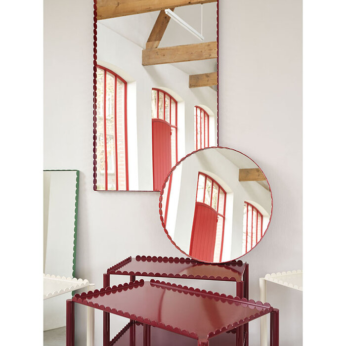 HAY Arcs mirror rectangle L - Burgundy - Muller Van Severen