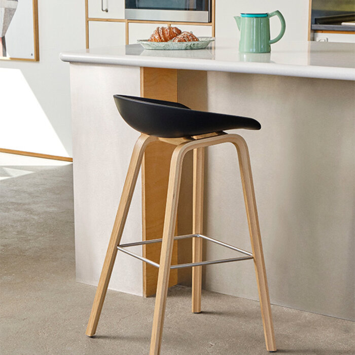 HAY AAS32 Barkruk - frame natural water based lacquered  oak veneer