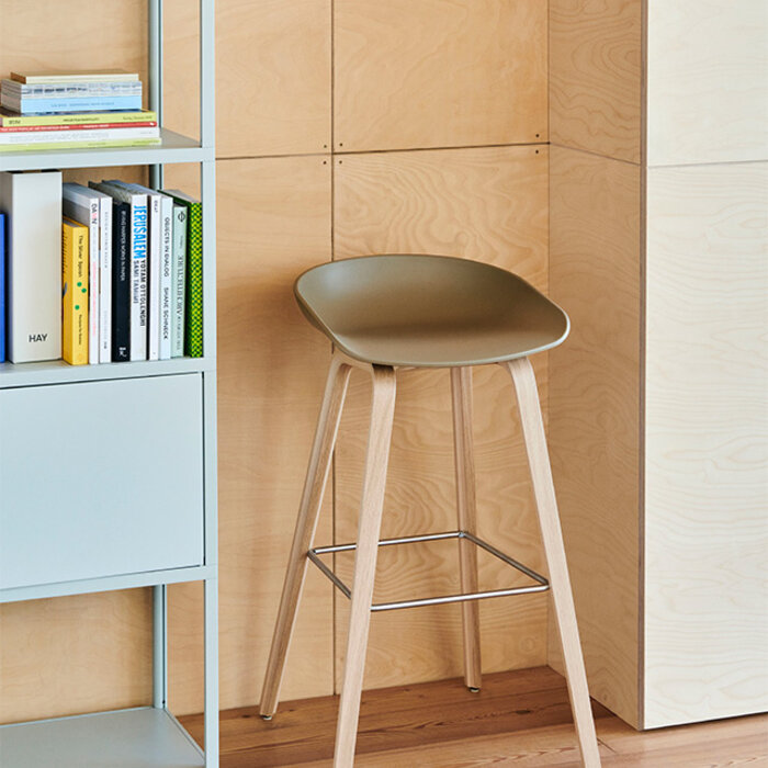 HAY AAS32 tabouret de bar - frame natural water based lacquered  oak veneer