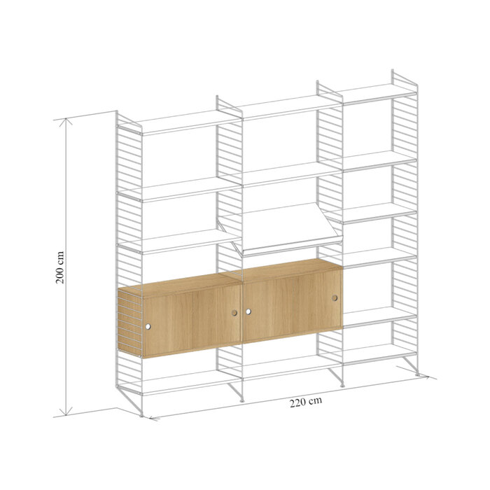 String Wandconfiguratie 69 - Woonkamer
