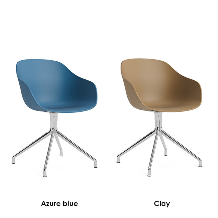 HAY AAC220 - polished alu 4 star swivel frame