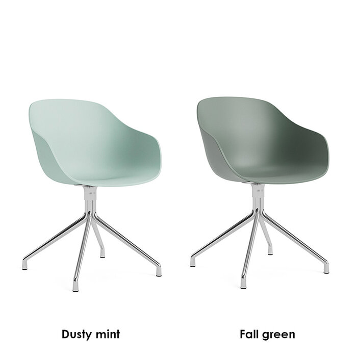 HAY AAC220 - polished alu 4 star swivel frame