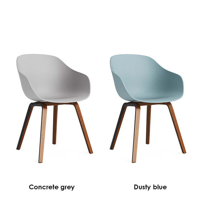 HAY AAC222 - natural lacquered walnut frame