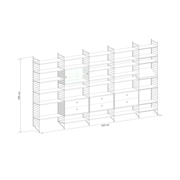 String Wandconfiguratie 65 - Woonkamer