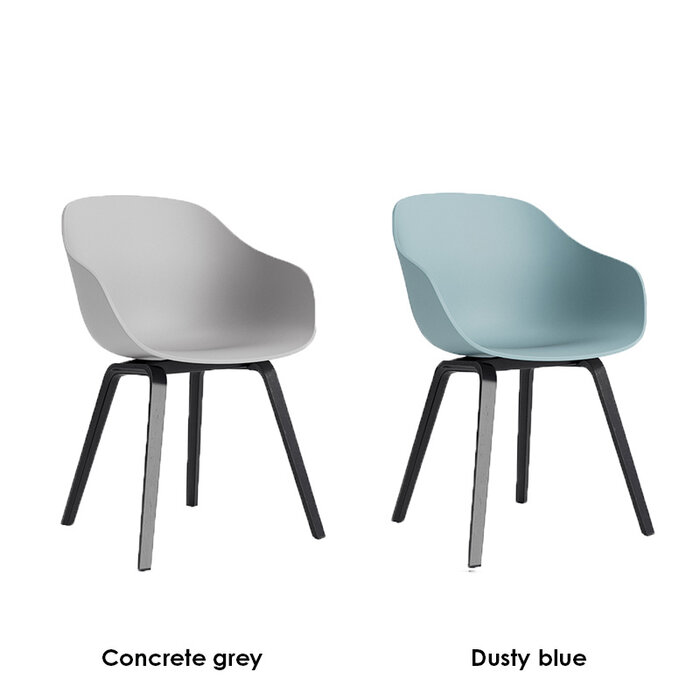 HAY AAC222 - black lacquered oak frame