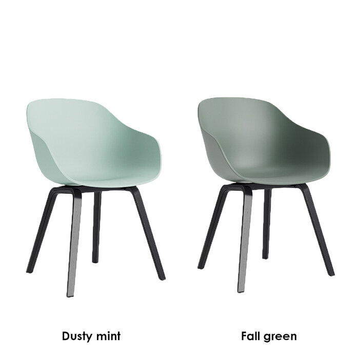 HAY AAC222 - black lacquered oak frame