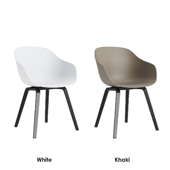 HAY AAC222 - black lacquered oak frame