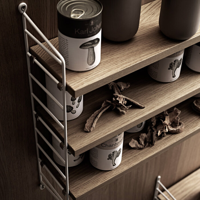 String Etagère Pocket Bois de chêne-Blanche