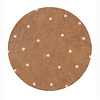 Lorena Canals Dot Chestnut - rond wasbaar tapijt katoen Ø140 cm