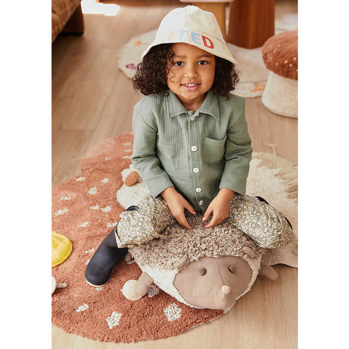 Lorena Canals Dot Chestnut -tapis rond en coton lavable Ø140 cm