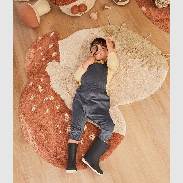 Lorena Canals Boletus -  tapis lavable en coton 120 x 120 cm