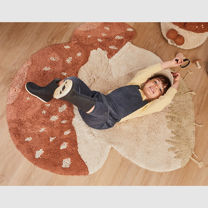 Lorena Canals Boletus -  tapis lavable en coton 120 x 120 cm