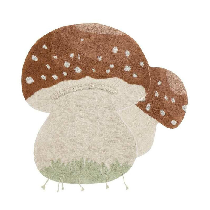 Lorena Canals Boletus -  tapis lavable en coton 120 x 120 cm