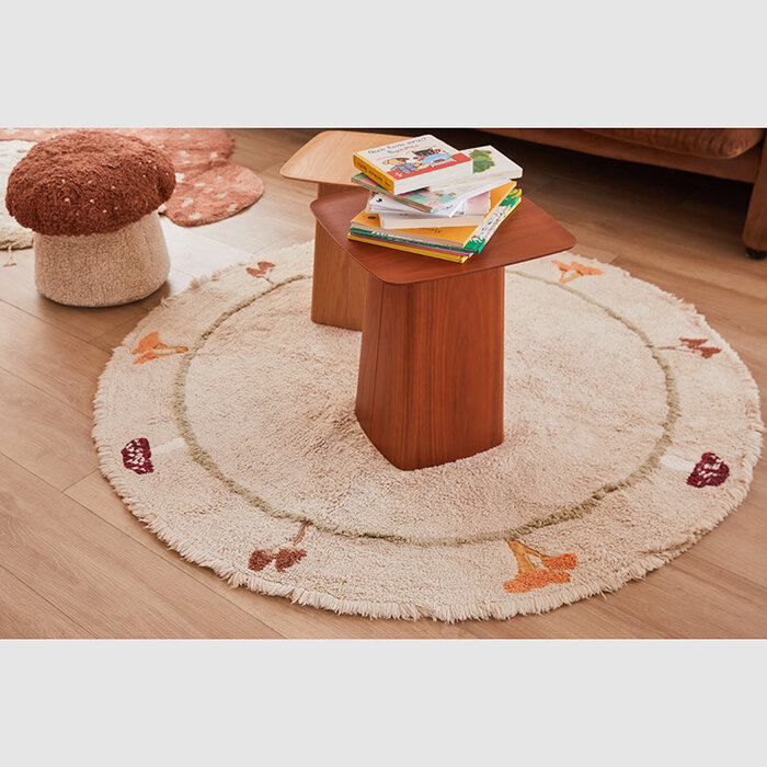 Lorena Canals Chanterelle - tapis lavable en coton Ø 140 cm