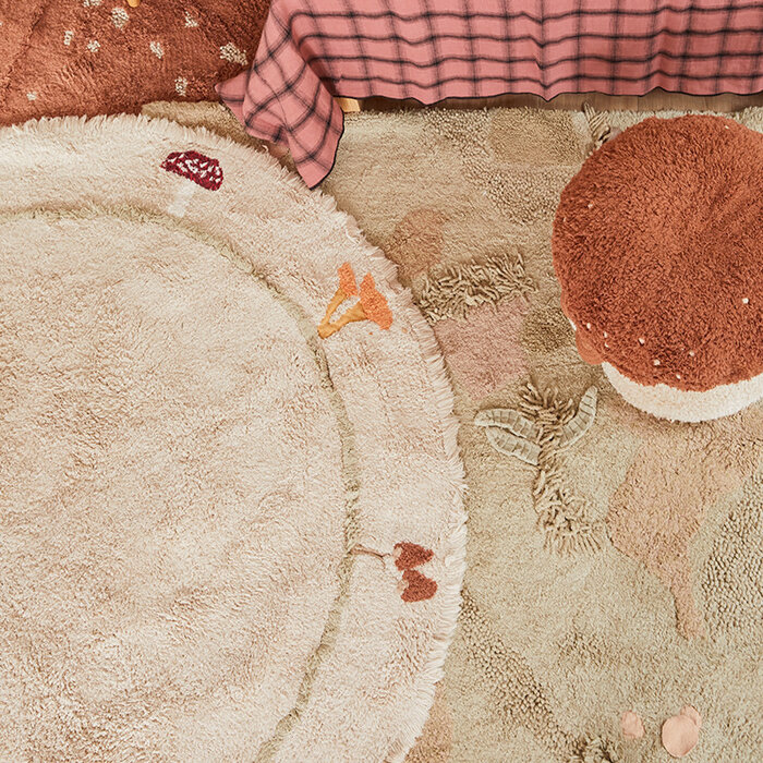 Lorena Canals Chanterelle - tapis lavable en coton Ø 140 cm