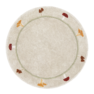 Lorena Canals Chanterelle - tapis lavable en coton Ø 140 cm