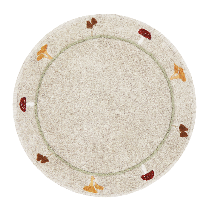 Lorena Canals Chanterelle - tapis lavable en coton Ø 140 cm