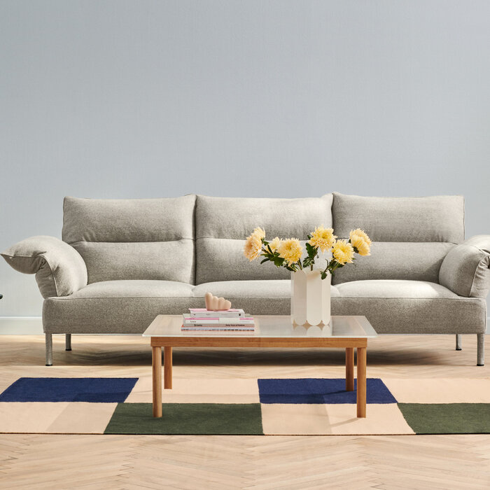 HAY Ethan Cook Flat Works Tapis - Peach Green Check - HAY