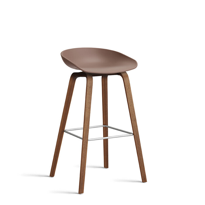 HAY AAS32 Barkruk - frame natural water-based lacquered walnut veneer