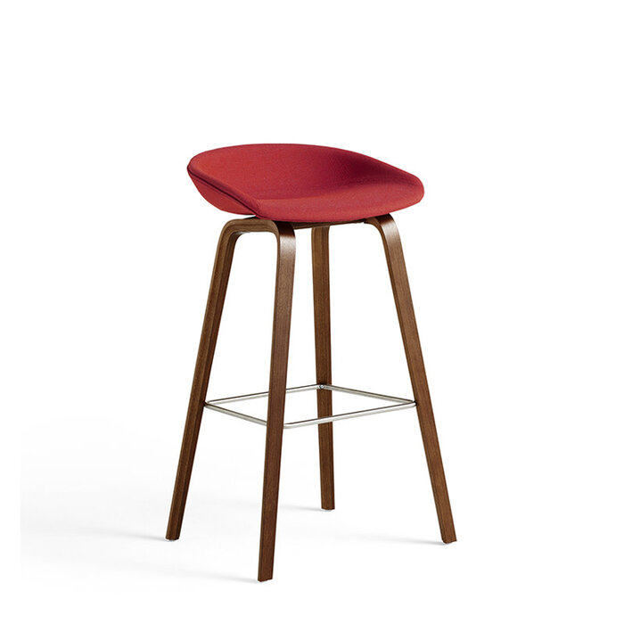 HAY Tabouret de bar 'About A Stool' AAS33 noyer rembourré