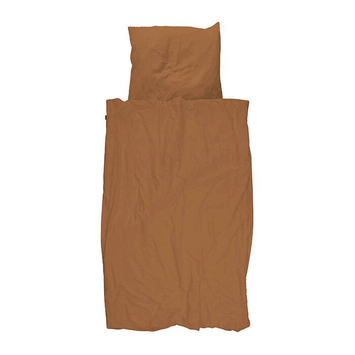 SNURK beddengoed FLANEL Housse de couette Brown 1p