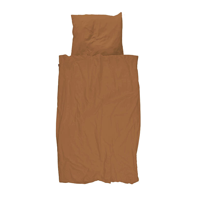 SNURK beddengoed FLANEL Housse de couette Brown 1p