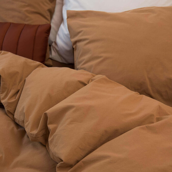 SNURK beddengoed FLANEL Housse de couette Brown 1p