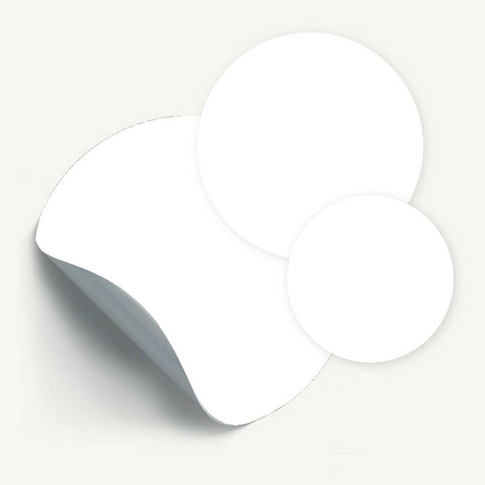 Groovy Magnets Magneetstickers rond - Wit - 3 stuks