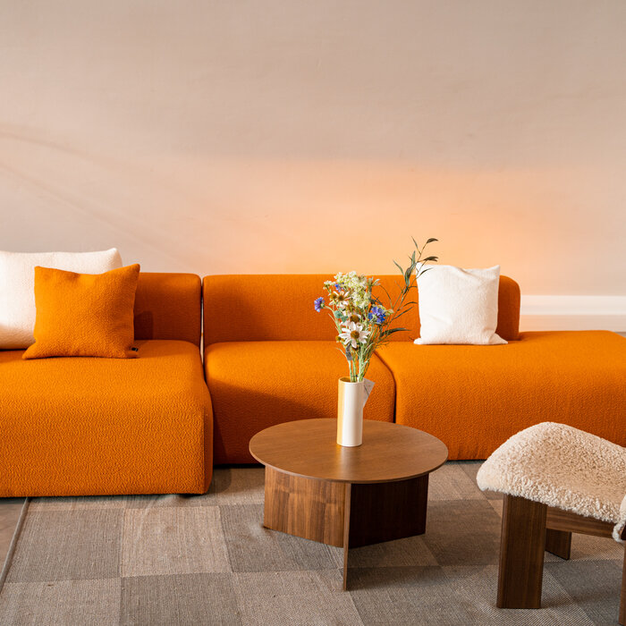 HAY Mags Sofa Low Armrest - Flamiber Mandarin - HAY