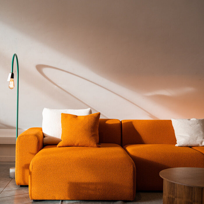 HAY Mags Sofa Low Armrest - Flamiber Mandarin - HAY