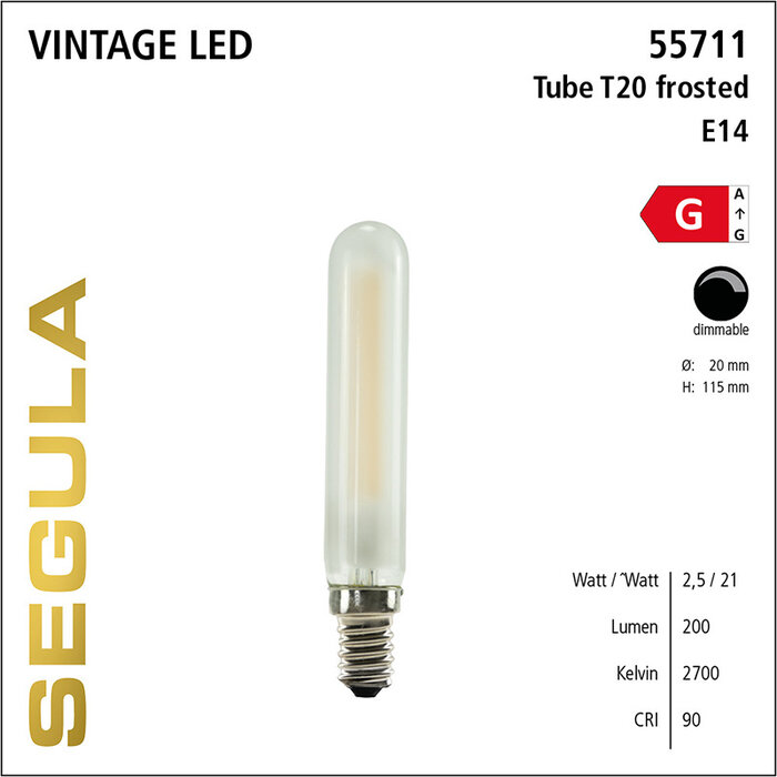 Segula Lampe LED  Tube - Claire - E14 - SEGULA