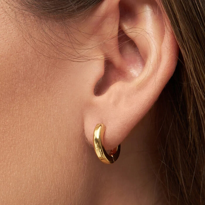 LULU Copenhagen Oorringen Buckle Hoops large - Goud (set van 2) - LULU COPENHAGEN