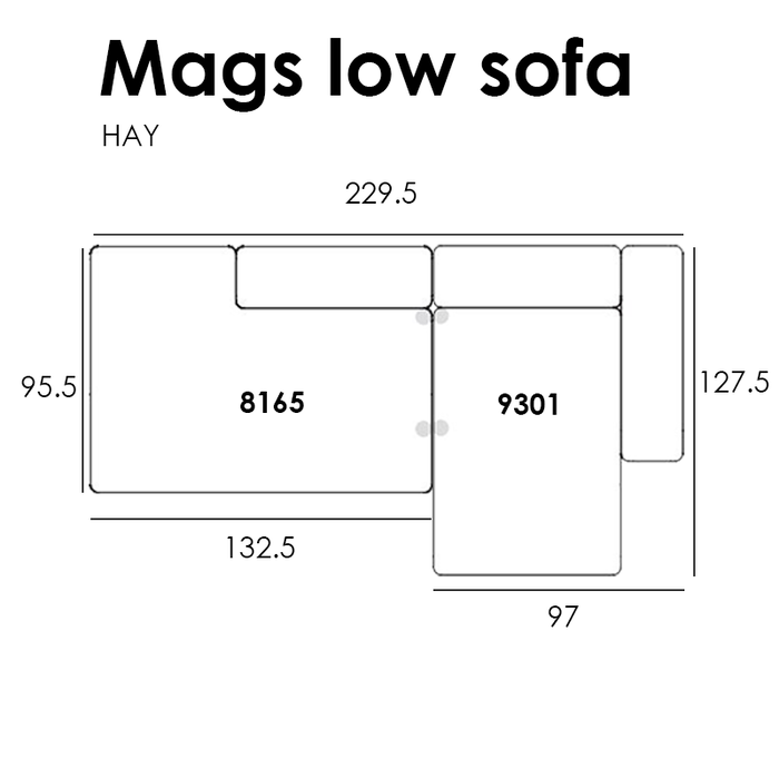 HAY Mags Soft  Sofa low armrest - 2.5 seater - Bolgheri - HAY