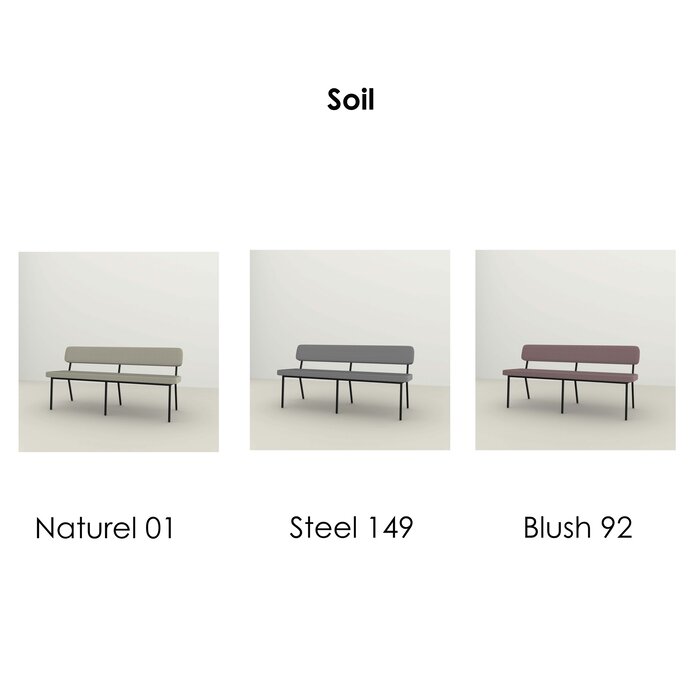 Studio Henk Coode eettafelbank - Black frame - Studio Henk