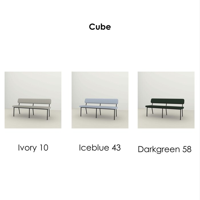 Studio Henk Banc de table à manger Coode - Black frame - Studio Henk