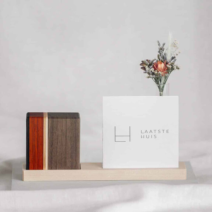 Laatste Huis Mini-Urne 3 (Walnoot, Esdoorn, Kers, Padoek & Wengé) - Laatste Huis