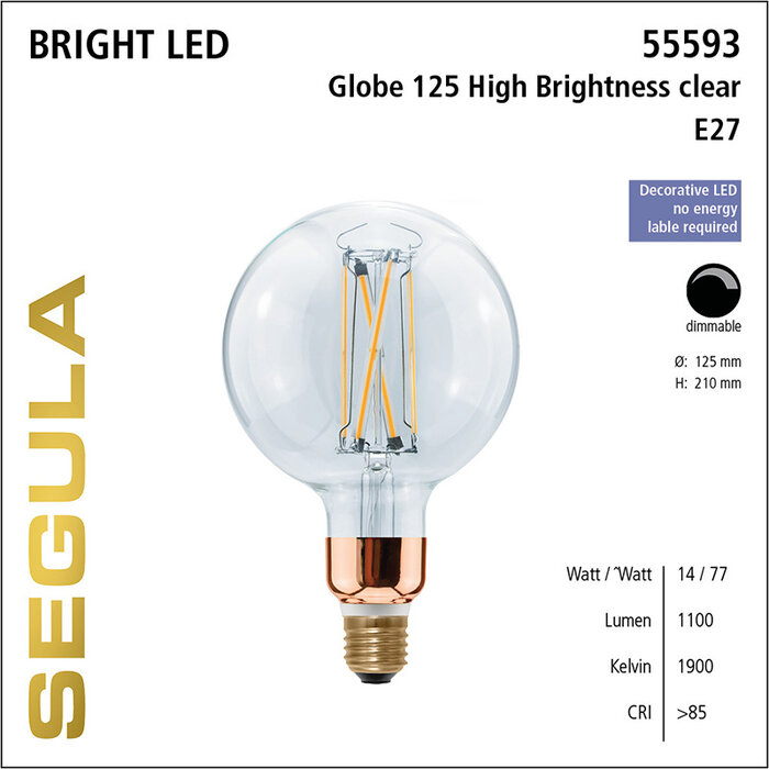 Segula Lamp Bright Globe Ø 12.5 cm high brightness